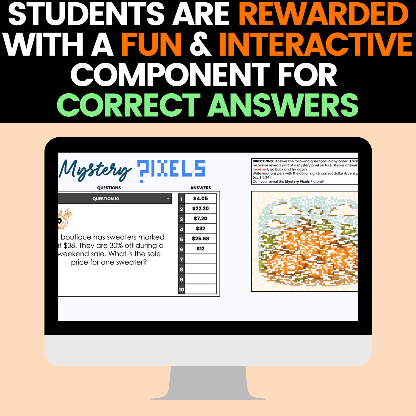 Fall Math Activities 7th Grade Google Sheets and Worksheets BUNDLE