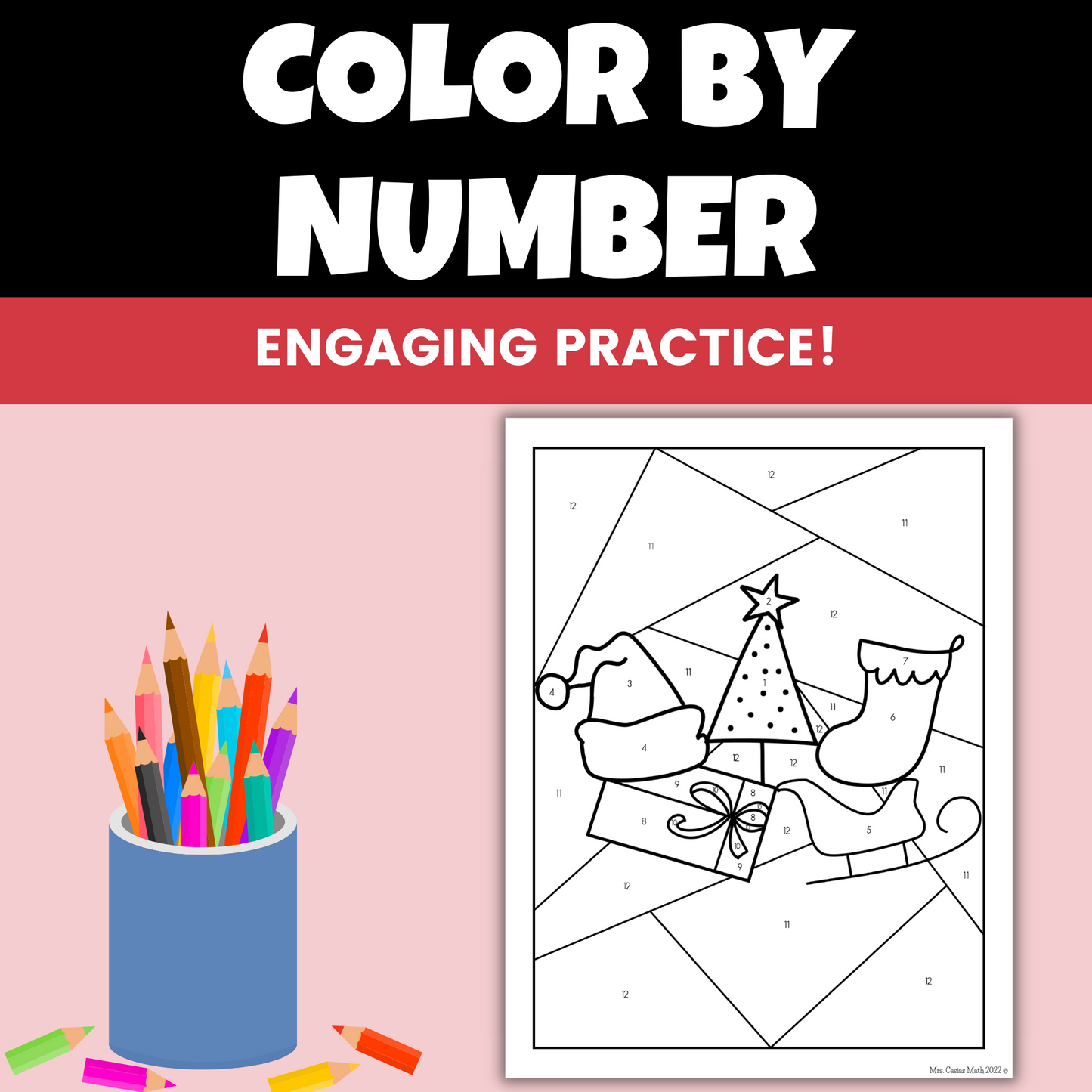 7th Grade Math Christmas Activity Constant Rate of Change Coloring Worksheet