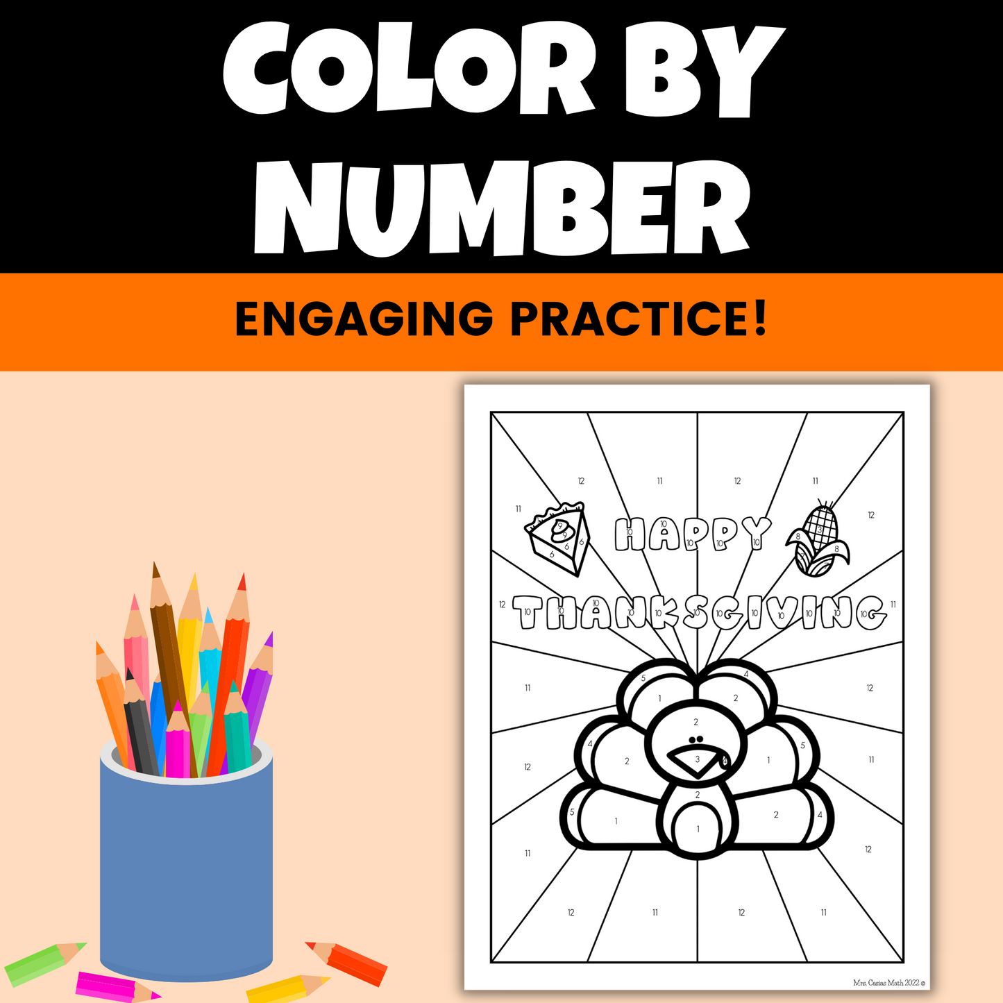 Thanksgiving Math Activity 7th Grade Solving Proportions Coloring Worksheet