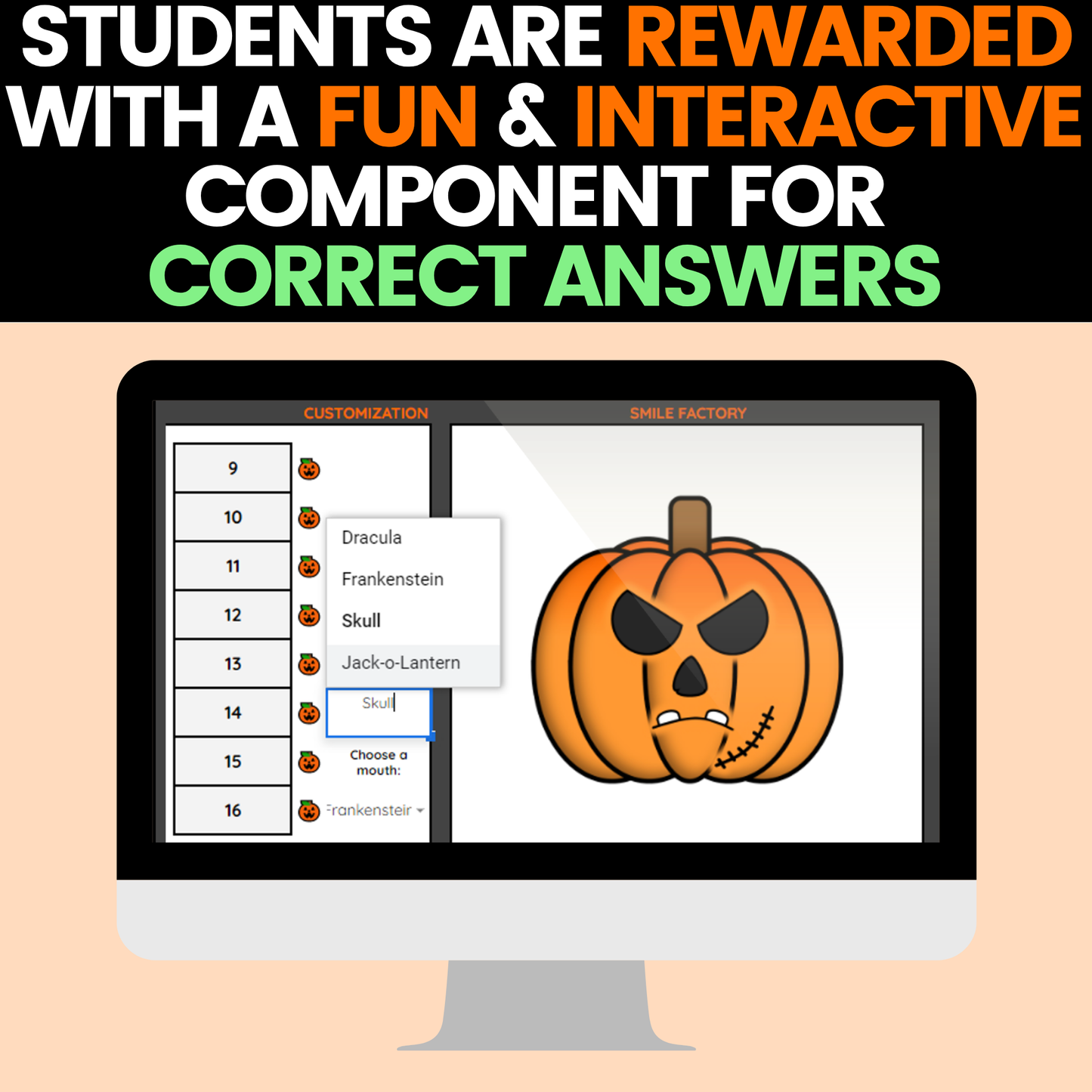 Halloween Math Activity Google Sheets and Worksheets BUNDLE 7th Math