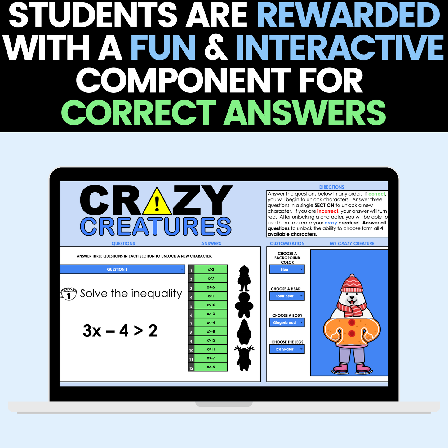 7th Grade Math Winter Activities Digital Google Sheets and Worksheets BUNDLE