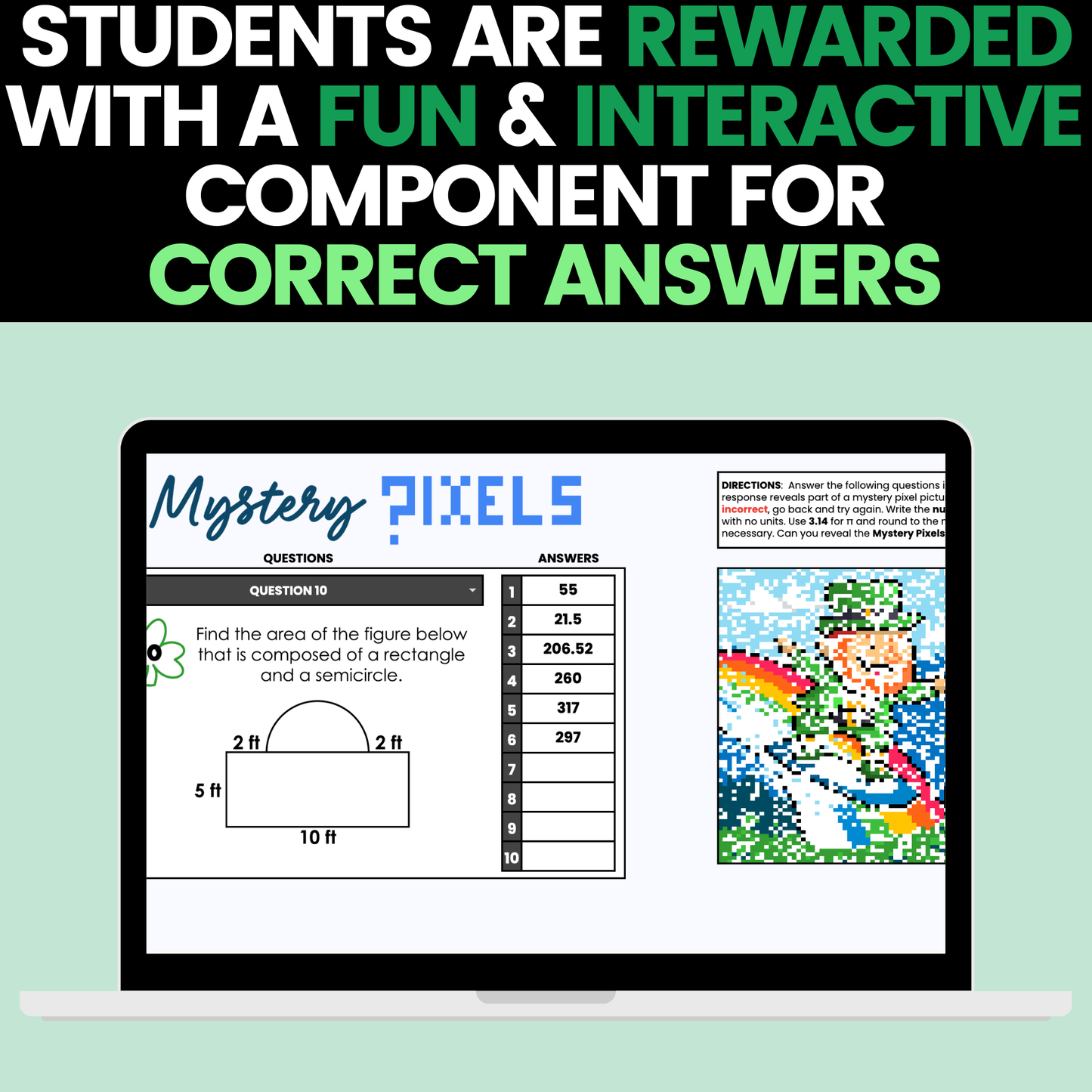 7th Grade Math St Patricks Activities Google Sheets Digital & Worksheets BUNDLE