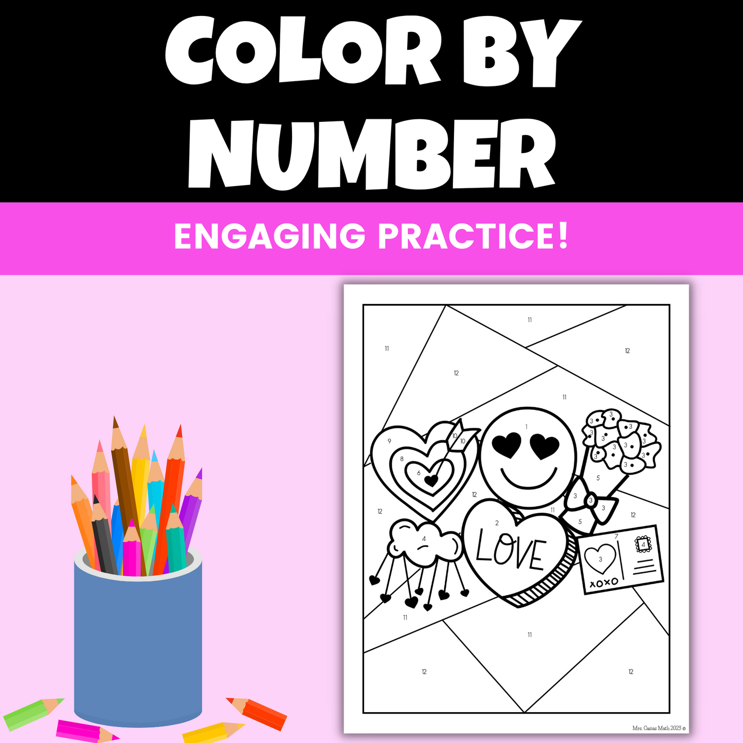 Valentine's Day Algebra 1 Activity Polynomials Coloring Worksheet