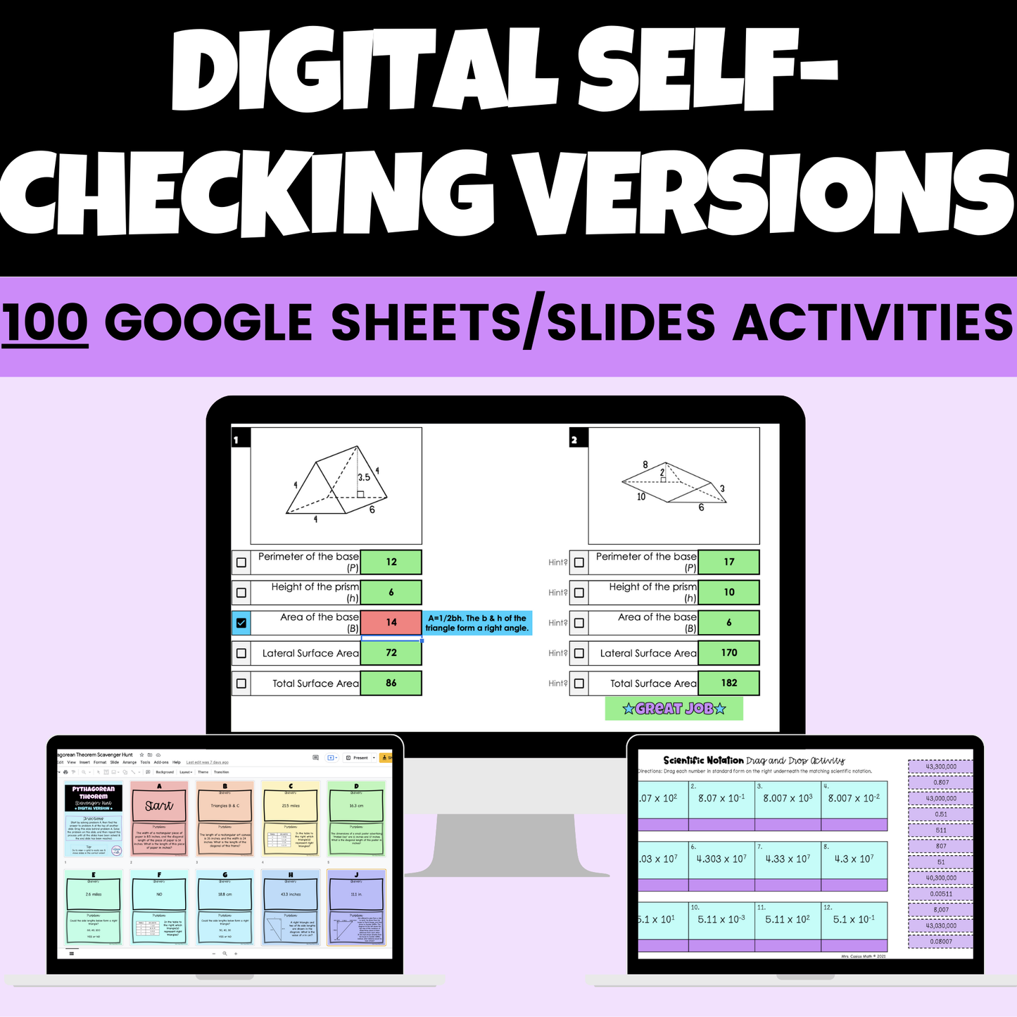 8th Grade Math Digital Activities BUNDLE Entire Year