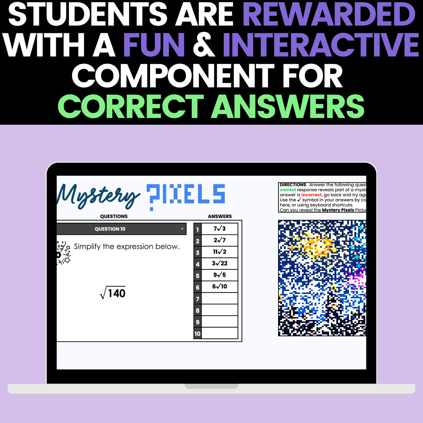 Algebra 1 New Years Activities Google Sheets Digital and Worksheets BUNDLE