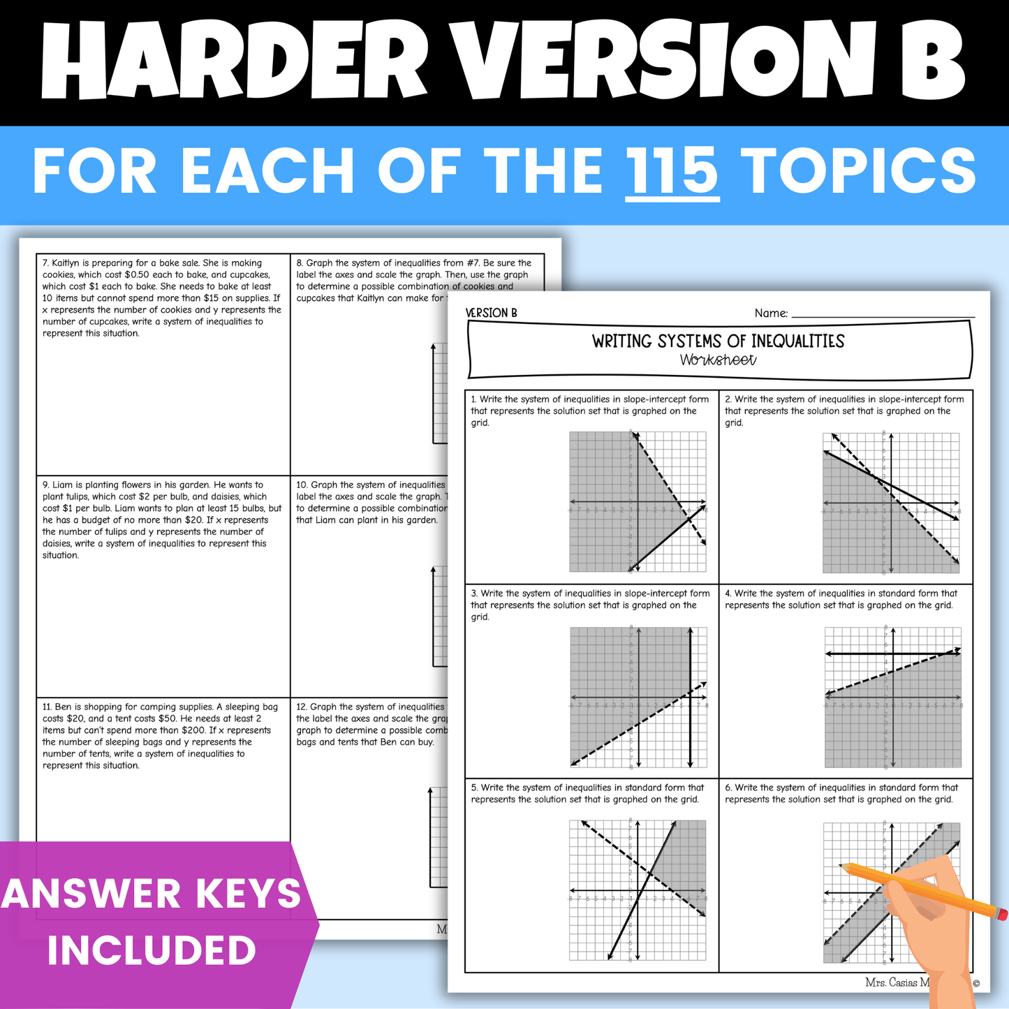 Algebra 1 Differentiated Worksheets Mega Bundle Entire Year