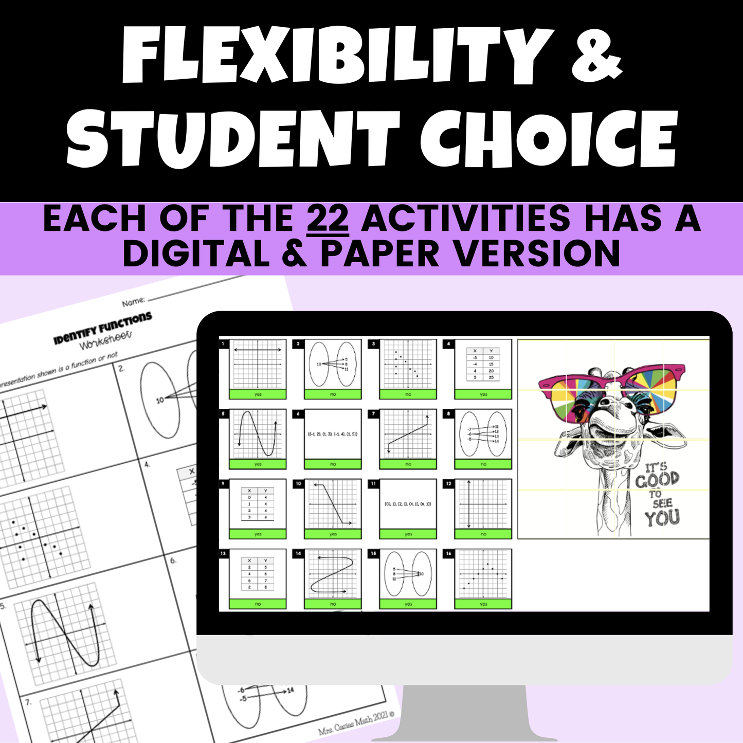 Linear Relationships Digital Activities and Worksheets 8th Grade Math