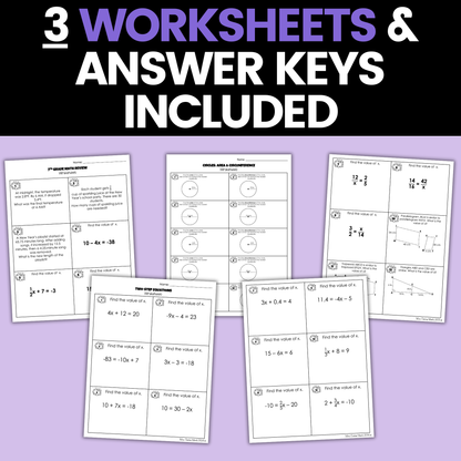 7th Grade Math New Years Activities Google Sheets Digital and Worksheets BUNDLE