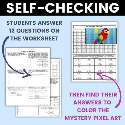Proportional Reasoning Worksheet 7th Grade Math STAAR Review Activity