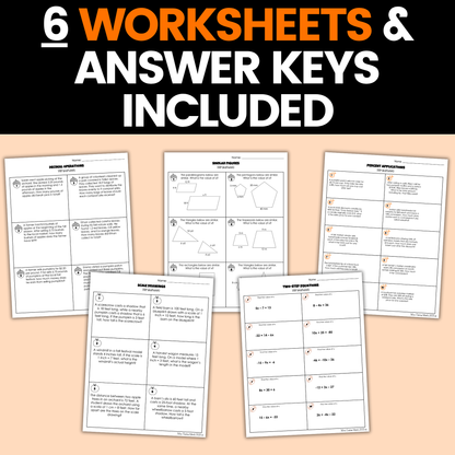 Fall Math Activities 7th Grade Google Sheets and Worksheets BUNDLE