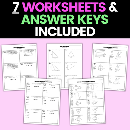 7th Grade Math Valentines Day Activities Digital and Worksheets BUNDLE