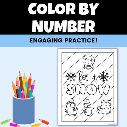Algebra 1 Winter Activity Parallel and Perpendicular Lines Coloring Worksheet