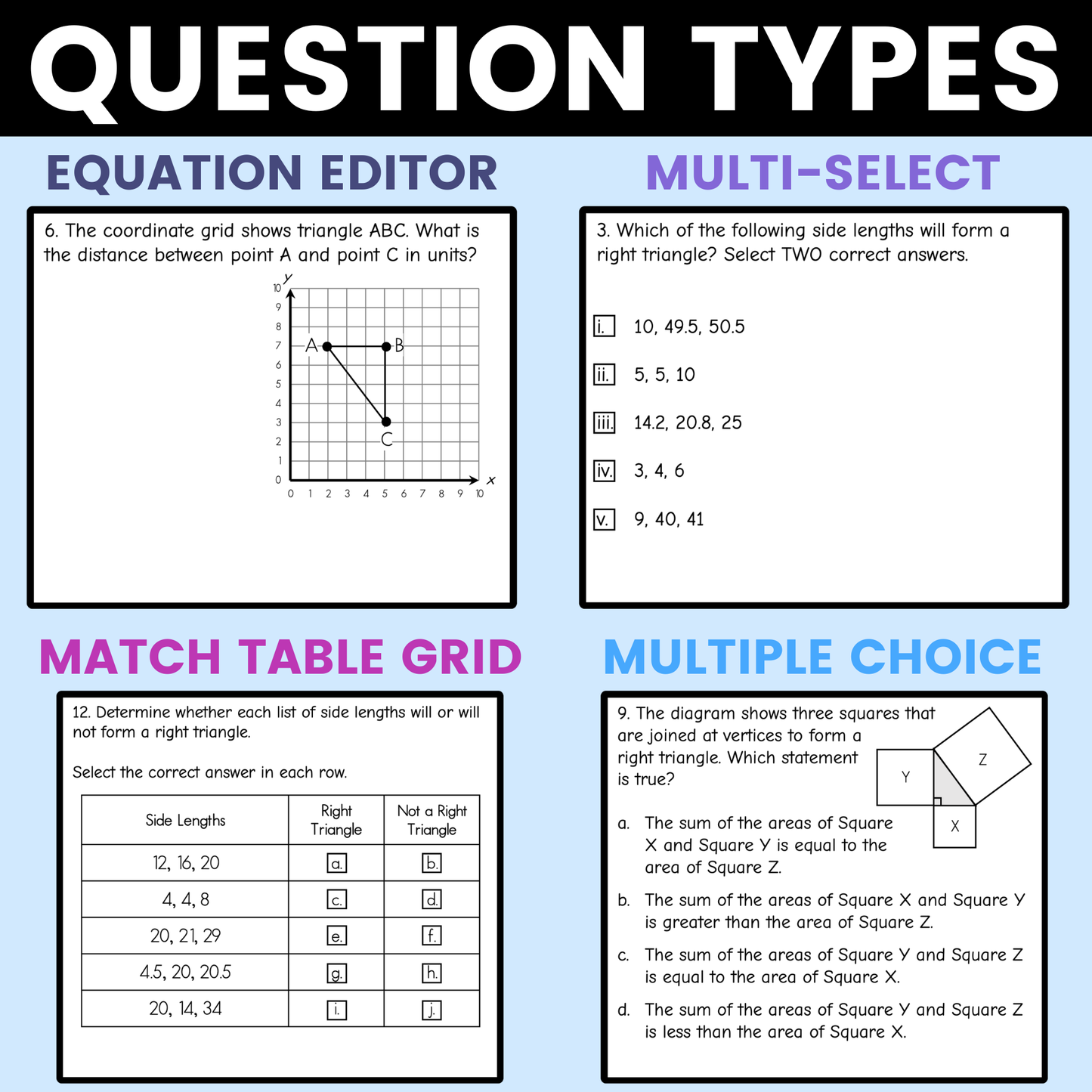 Pythagorean Theorem Worksheet 8th Grade Math STAAR Review Activity
