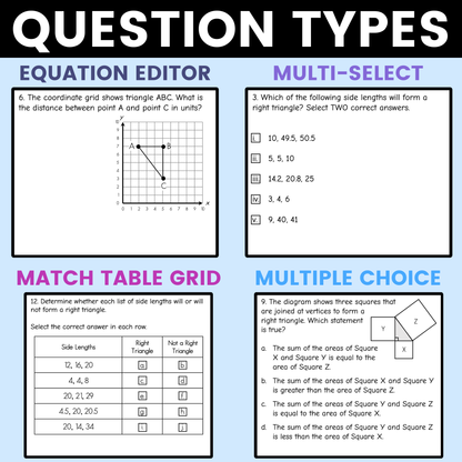 Pythagorean Theorem Worksheet 8th Grade Math STAAR Review Activity
