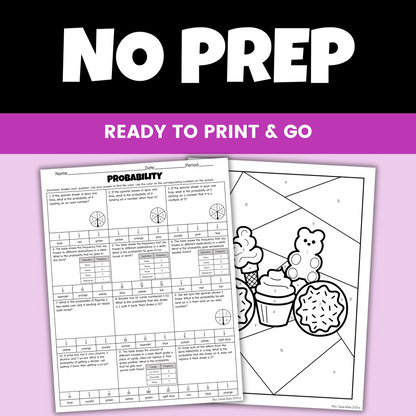 Probability Coloring Worksheet