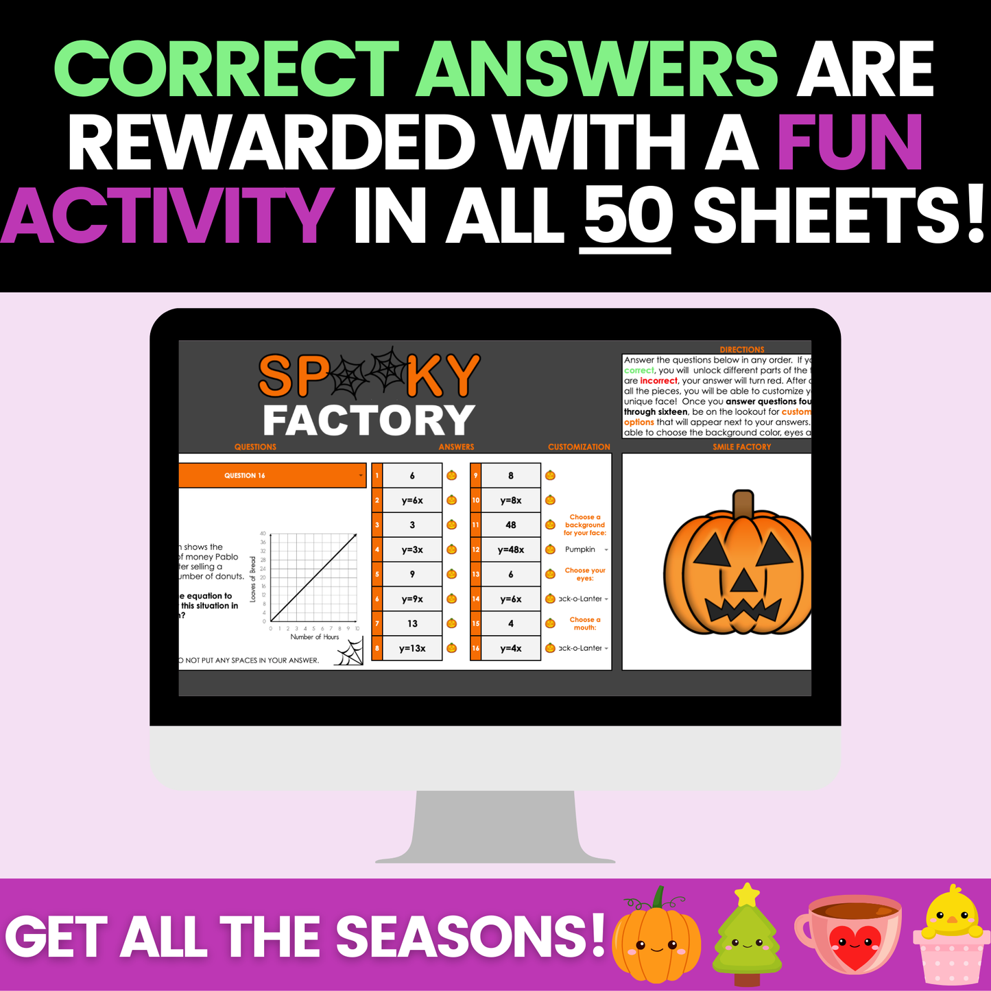 7th Grade Math Seasonal Holidays Activities Mega Bundle Digital and Worksheets