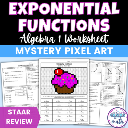 Exponential Functions Worksheet Algebra 1 EOC Review Activity