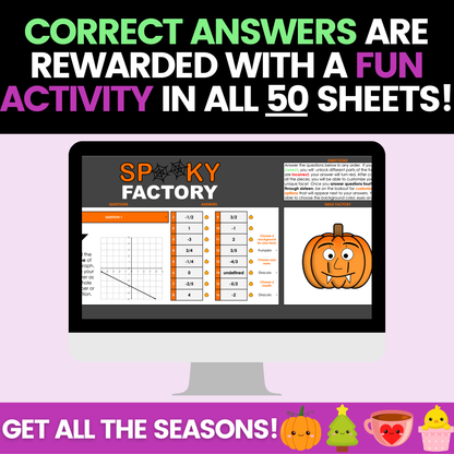 Algebra 1 Seasonal Holidays Math Activities Mega Bundle Digital and Worksheets