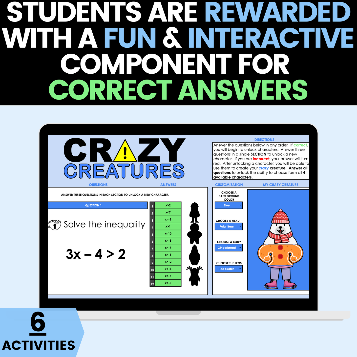 7th Grade Math Winter Activities Digital Google Sheets and Worksheets BUNDLE