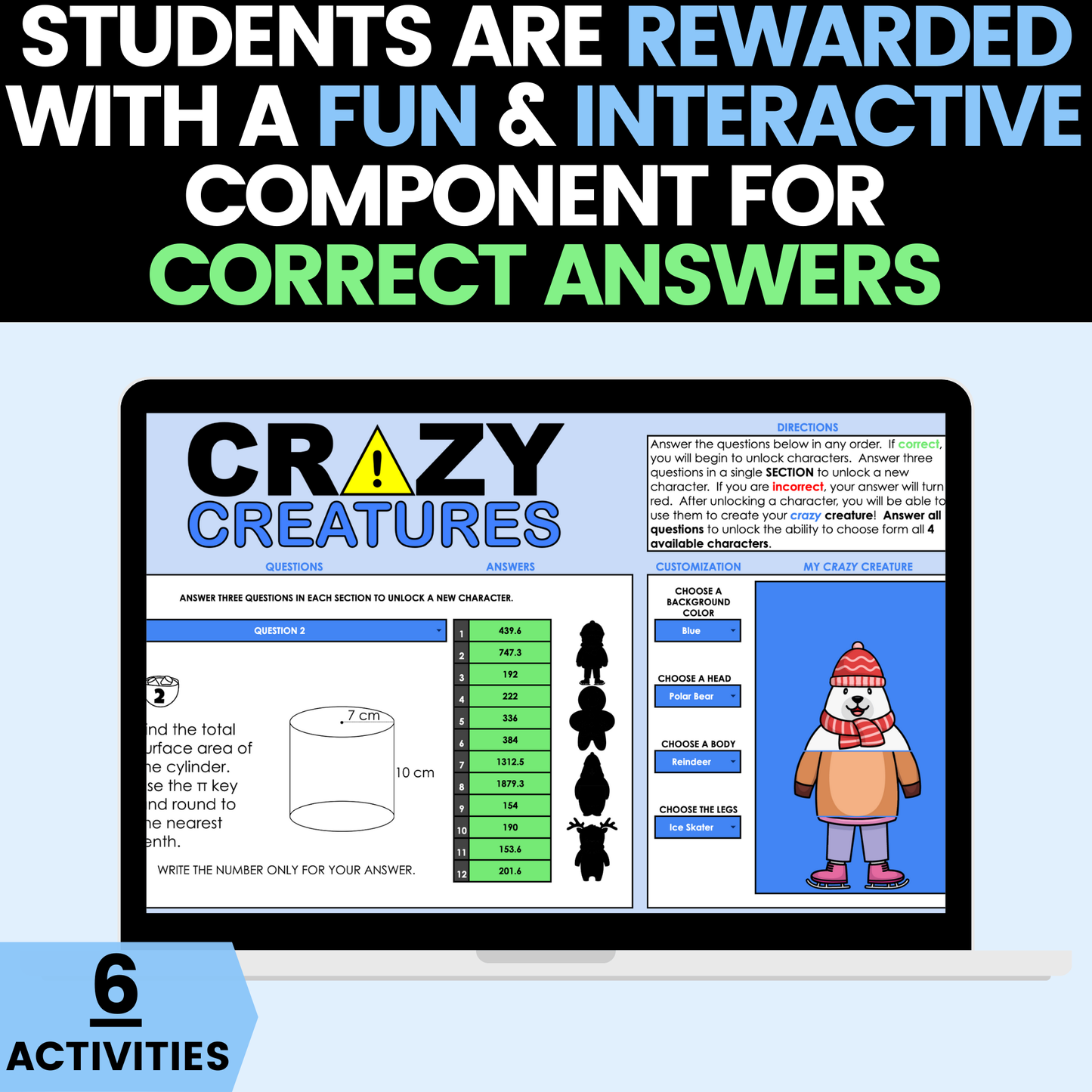 8th Grade Math Winter Activities Google Sheets and Worksheets BUNDLE