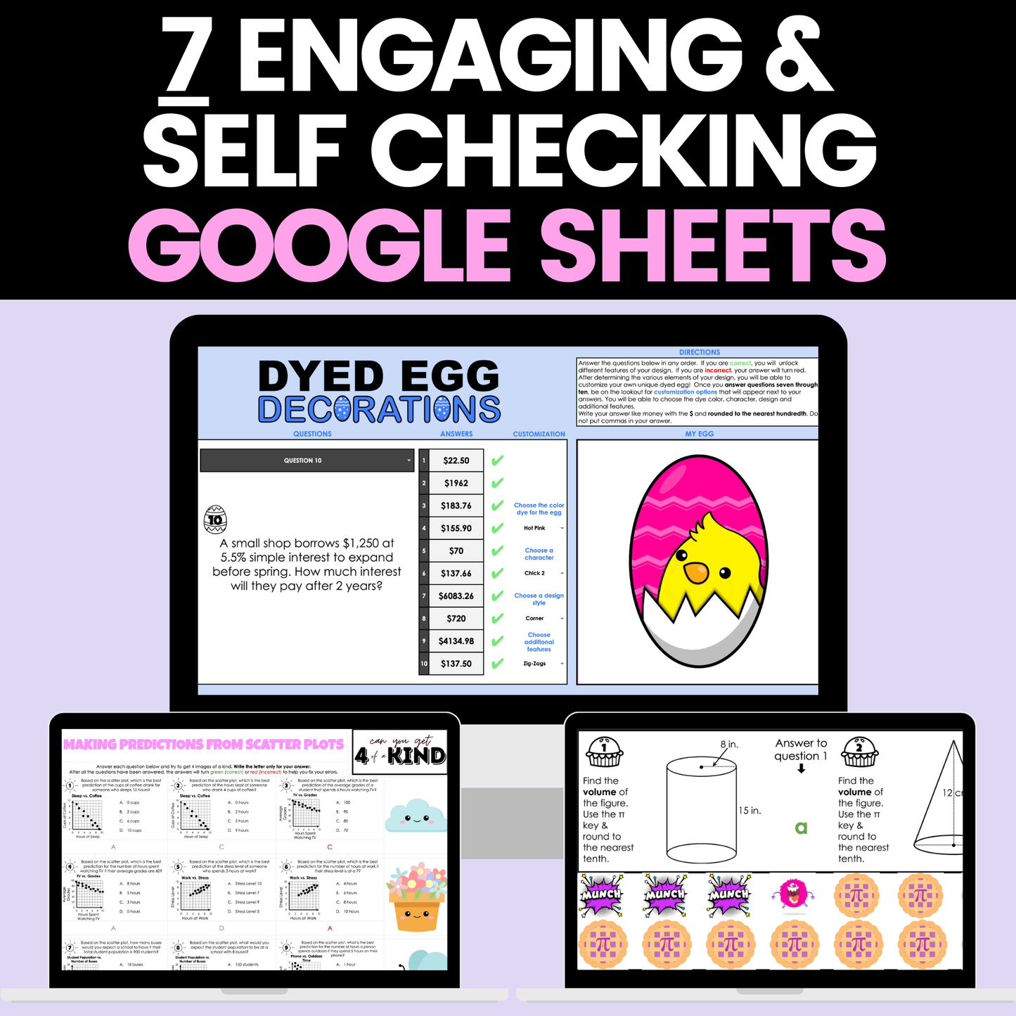 8th Grade Math Spring Activities Bundle Digital and Worksheets