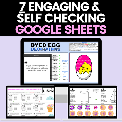 8th Grade Math Spring Activities Bundle Digital and Worksheets