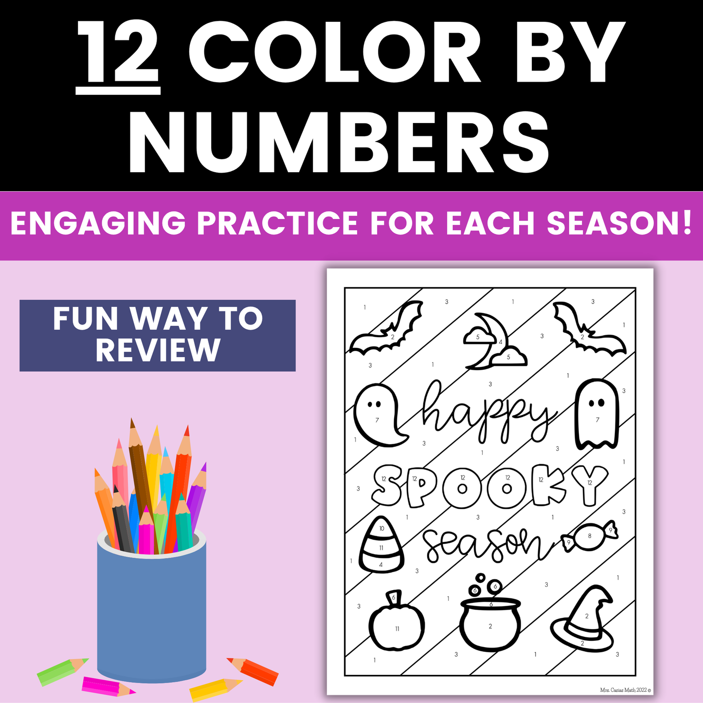 Algebra 1 Seasonal Coloring Activity Worksheets Bundle