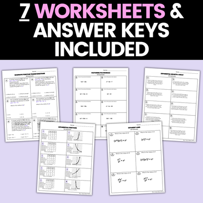 Algebra 1 Spring Activities Bundle Digital and Worksheets
