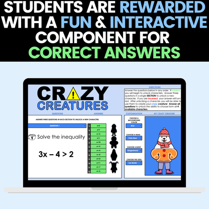 7th Grade Math Winter Activities Digital Google Sheets and Worksheets BUNDLE