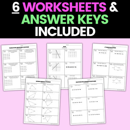 8th Grade Math Valentines Day Activities Digital and Worksheets BUNDLE
