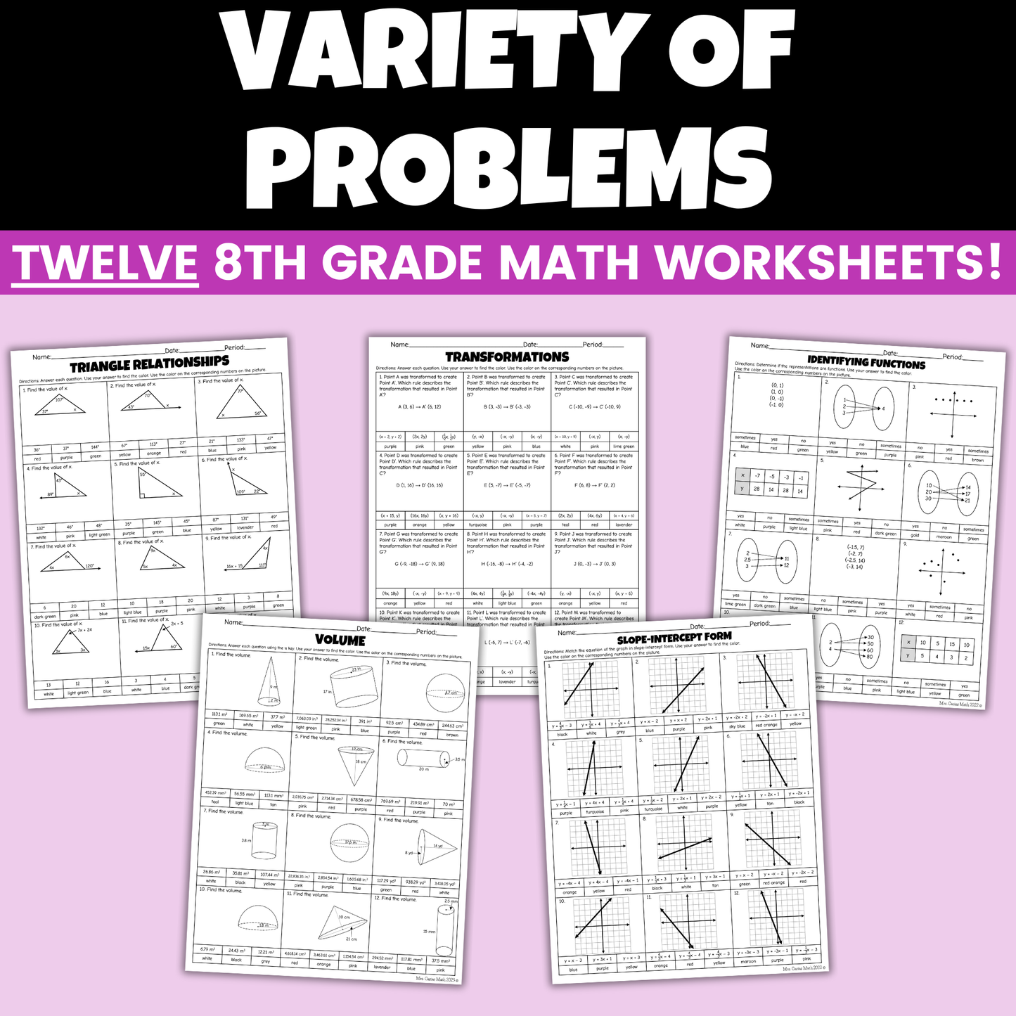 8th Grade Math Seasonal Coloring Activity Worksheets Bundle – Casias Math 8th-grade-math-seasonal-coloring-activity-worksheets-bundle-casias-math