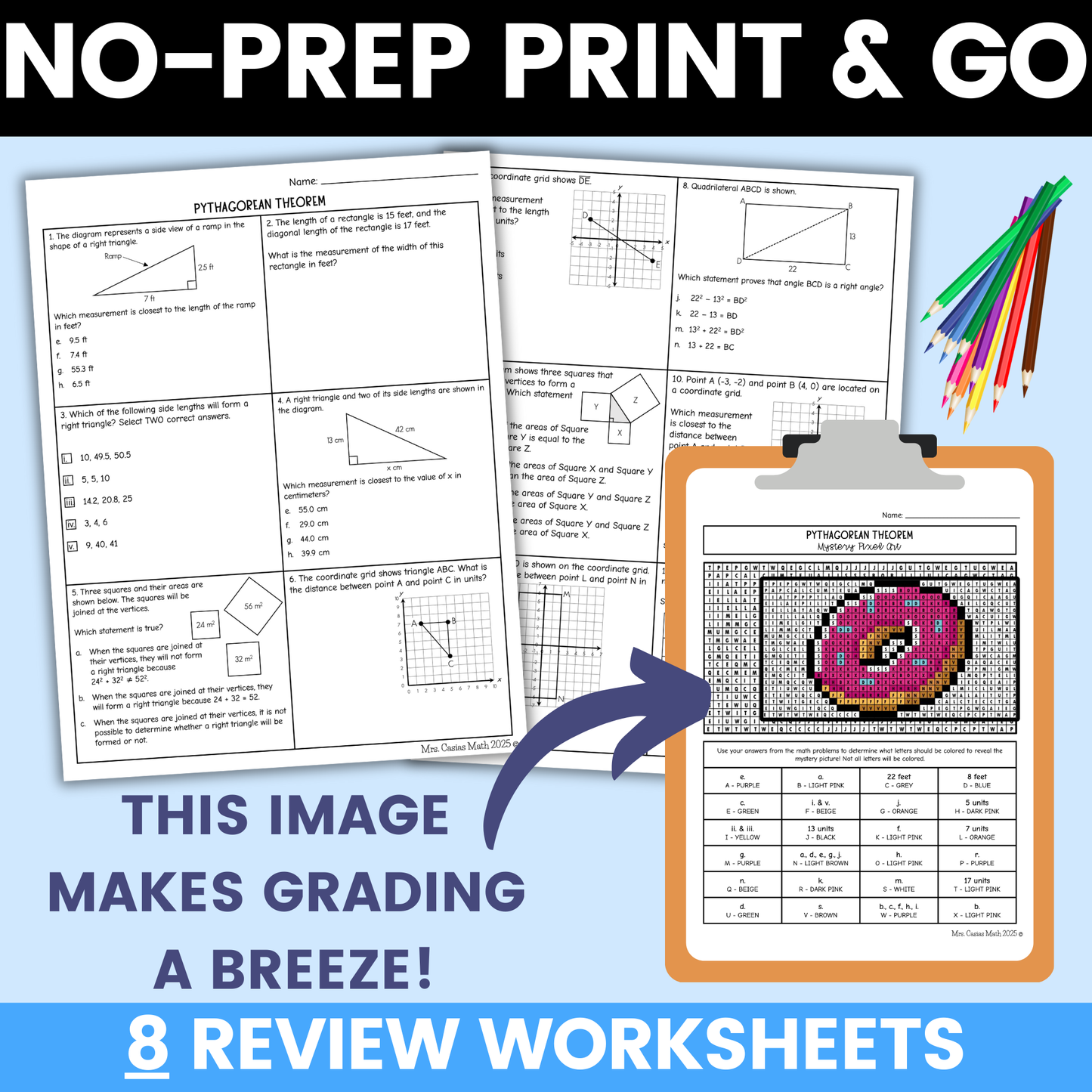 8th Grade Math STAAR Review End of Year Fun Worksheets BUNDLE Test Prep