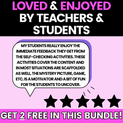 Algebra 1 Valentines Day Activities Digital and Worksheets BUNDLE