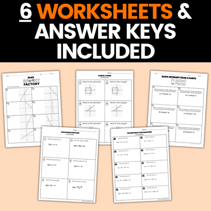 Halloween Math Activity Google Sheets and Worksheets BUNDLE Algebra 1
