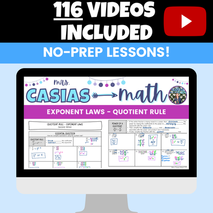 Algebra 1 Guided Notes and Differentiated Worksheets Mega Bundle Entire Year