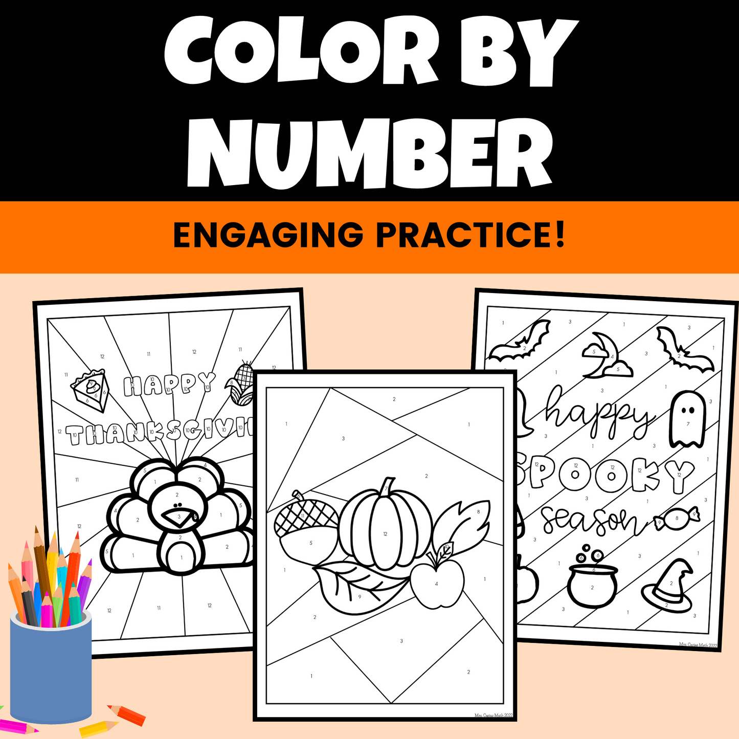 Fall Math Activities Coloring Worksheets Algebra 1