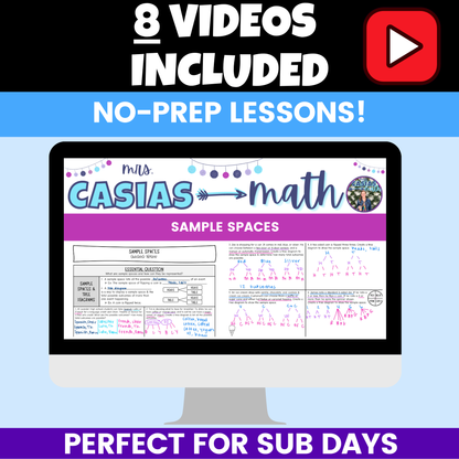 Probability Notes and Worksheets BUNDLE 7th Grade Math