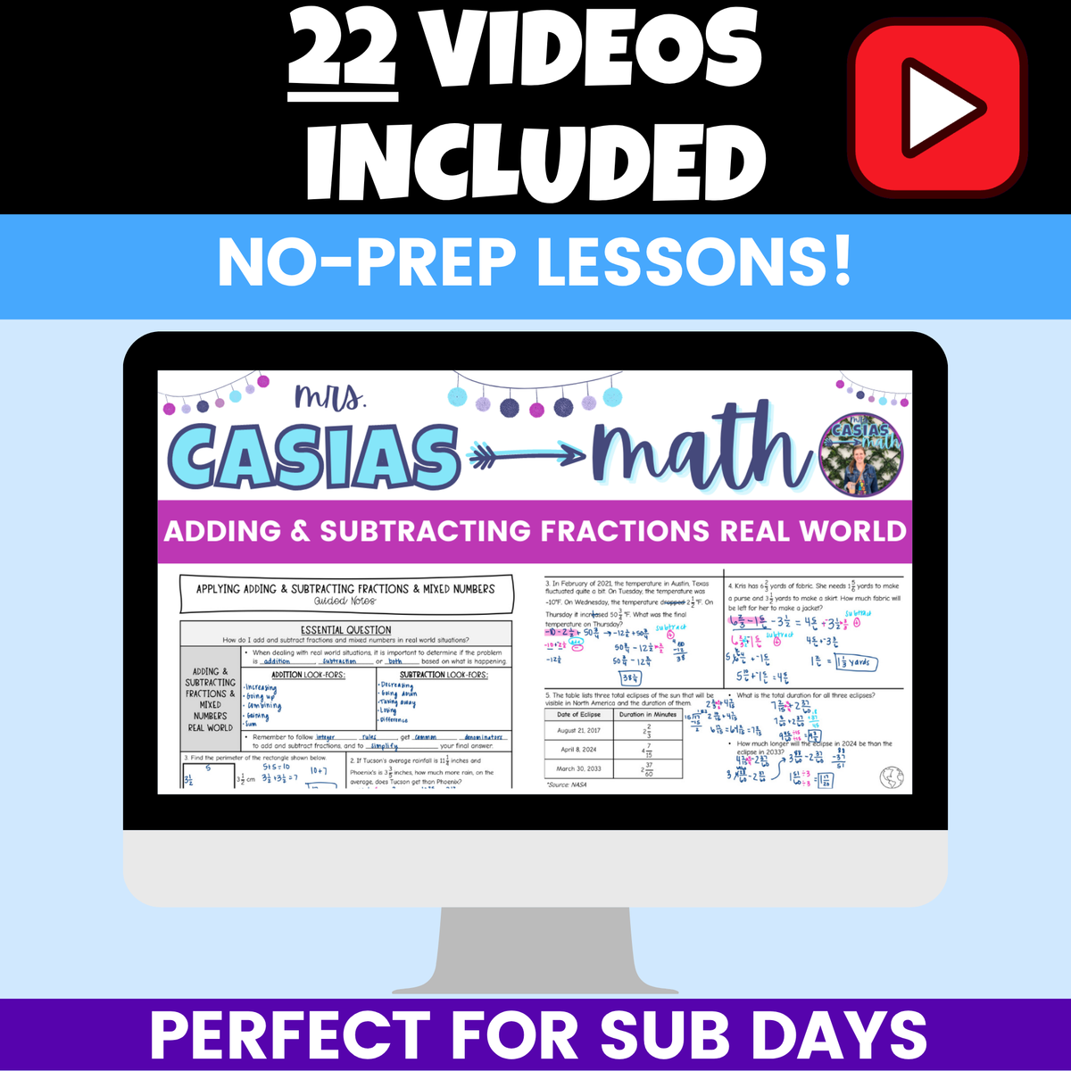 Operations with Rational Numbers Guided Notes and Worksheets BUNDLE 7th Math